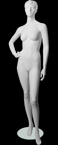 Манекен женский скульптурный, белый, ростовой 1780х840х620х880 мм