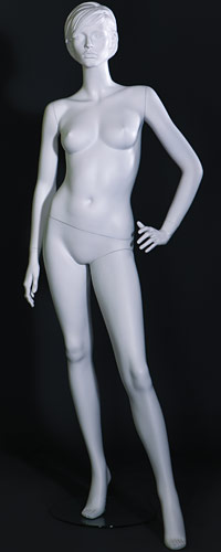 Манекен женский скульптурный, белый, ростовой 1810х840х640х900 мм