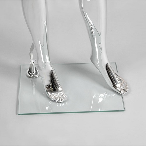 Манекен женский абстрактный ростовой серебряный глянец 1750х820х610х850 мм фото 7