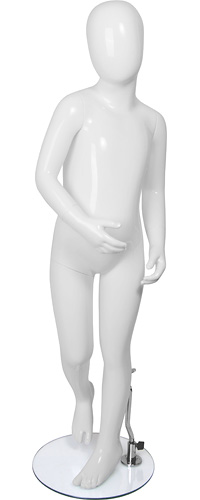 Манекен детский 4 года, ростовой, без лица, белый 1080х570х500х610 мм