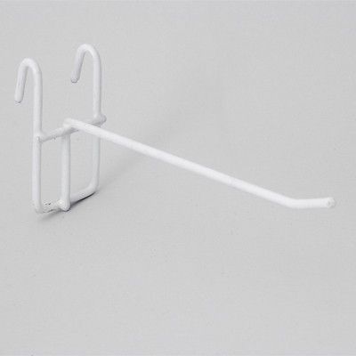 Крючок белый для магазина на решетку (сетку) L50 мм