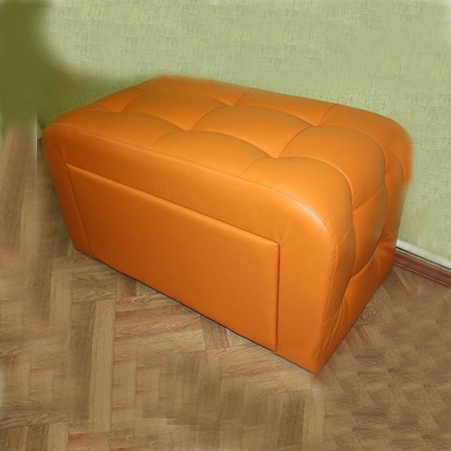 Банкетка — пуфик прямоугольная, оранжевая 900х450х450 мм
