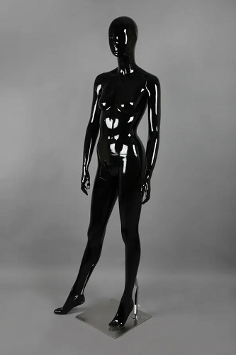 Манекен женский черный ростовой 1810х800х610х860 мм фото 2