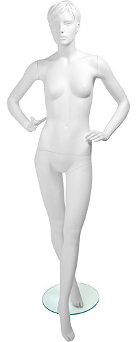 Манекен женский скульптурный, белый, ростовой 1780х800х620х900 мм