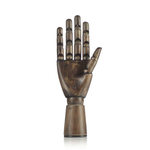 Манекен формы: рука деревянная, темное дерево, H260 мм