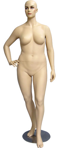 Большой, женский манекен, ростовой, с лицом, телесный 1850х1135х880х1165 мм