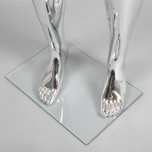 Манекен мужской абстрактный ростовой серебряный глянец 1850х970х760х900 мм фото 3