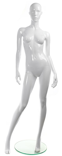 Манекен женский ростовой, с лицом, белый, плечи назад 1800х840х610х870 мм