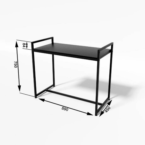 Стол демонстрационный TEVOLO для магазина, черный/черный, 750х890х450 мм фото 3