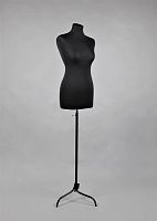 Манекен портновский регулируемый женский, черный 1640-1800х860х620х900 мм