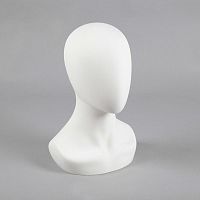 Голова женская, облегчённая, для магазина одежды, белая 350х535 мм