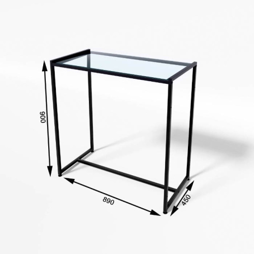 Стол демонстрационный TEVOLO для магазина, черный/прозрачный, 900х890х450 мм фото 4