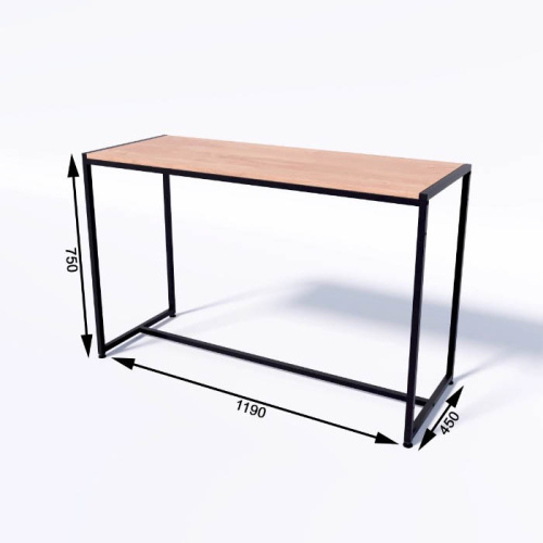 Стол демонстрационный TEVOLO для магазина, черный/дуб сонома, 750х1190х450 мм фото 4