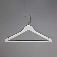 Плечики (вешалка) для одежды, белый/хром, 435х10 мм