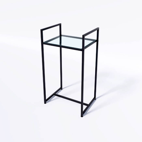 Стол демонстрационный TEVOLO для магазина, черный/прозрачный, 1050х590х450 мм фото 5