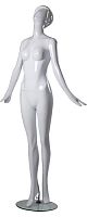 Манекен женский ростовой, без лица, белый глянцевый 1820х820х640х830 мм