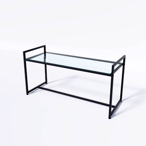 Стол демонстрационный TEVOLO для магазина, черный/прозрачный, 600х1190х450 мм фото 5