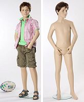 Манекен мальчик  8 лет, ростовой, с лицом, телесный 1410х700х600х740 мм