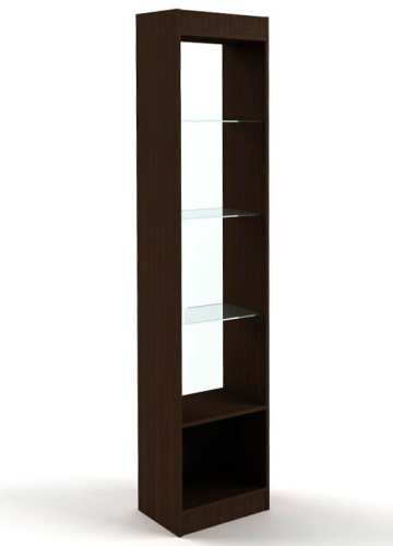 Витрина для магазина узкая без дверей и задней стенки, 450х2000х300 мм