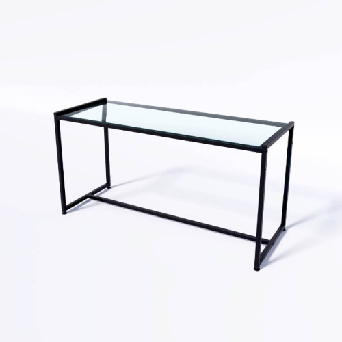 Стол демонстрационный TEVOLO для магазина, черный/прозрачный, 600х1190х450 мм