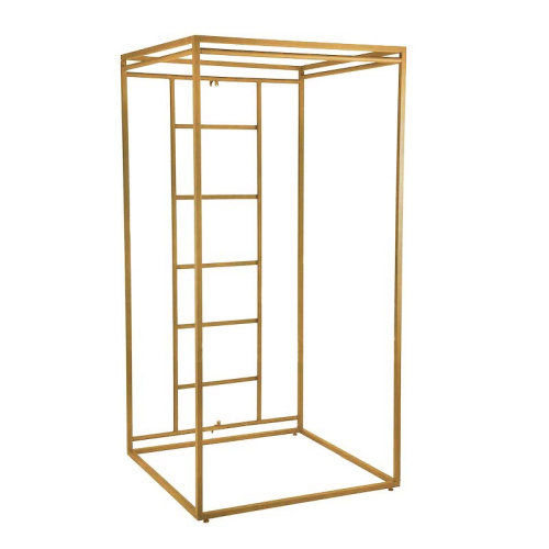П-107-Л(зол) Примерочная с рамой для зеркала Высота:2000мм Длина:1000мм Ширина:1000мм Цвет: золото