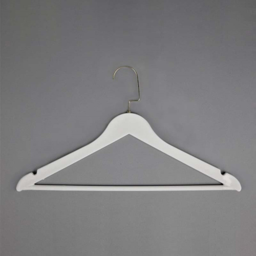 Плечики (вешалка) для одежды, белый/золото, 435х10 мм