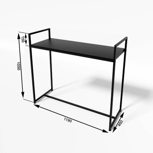 Стол демонстрационный TEVOLO для магазина, черный/черный, 1050х1190х450 мм фото 3