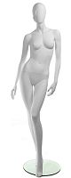 Манекен женский ростовой, без лица, белый матовый 1800х850х640х880 мм