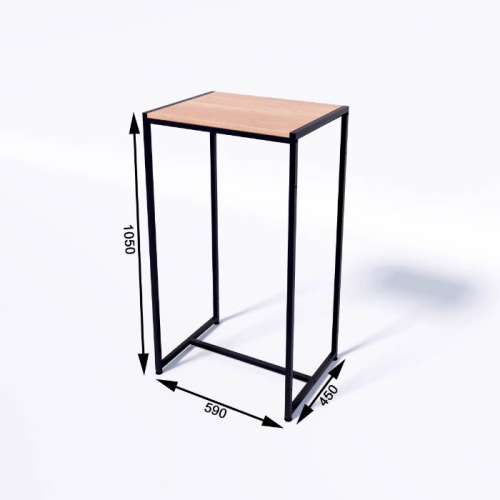 Стол демонстрационный TEVOLO для магазина, черный/дуб сонома, 1050х590х450 мм фото 4