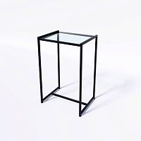 Стол демонстрационный TEVOLO для магазина, черный/прозрачный, 900х590х450 мм