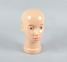 Манекен головы женский с макияжем и карими глазами 300х550 мм