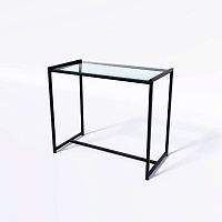 Стол демонстрационный TEVOLO для магазина, черный/прозрачный, 750х890х450 мм