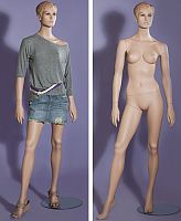 Манекен женский с макияжем, ростовой, телесный 1820х870х610х890 мм