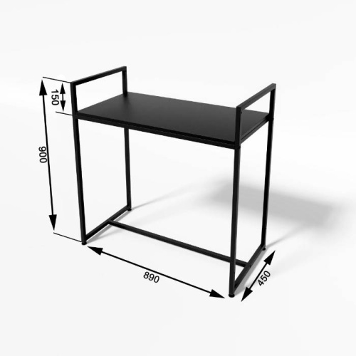 Стол демонстрационный TEVOLO для магазина, черный/черный, 900х890х450 мм фото 4