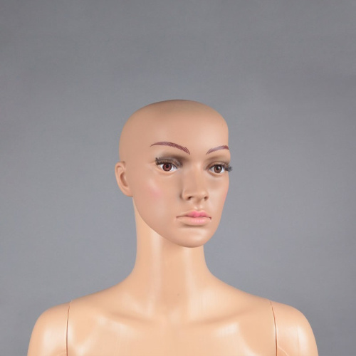 Манекен женский (с макияжем) на стеклянной подставке Рост:  мм Цвет: телесный фото 2