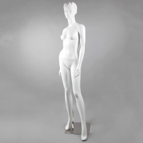 Манекен женский ростовой, скульптурный, белый матовый 1800х830х620х830 мм
