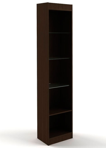 Витрина для магазина без дверей, задняя стенка ДВП, 450х2000х300 мм