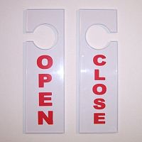 Табличка для торгового зала (Open/Close) 80х254 мм