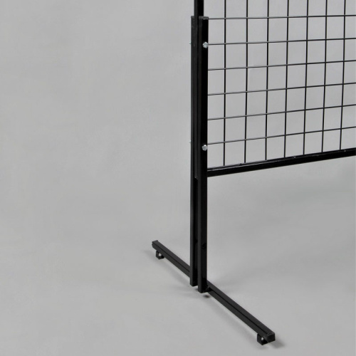 Стойка решетка торговая металлическая, черная, 635х500х1585-1730 мм фото 3