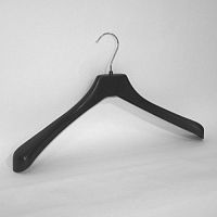 Вешалка плечики для одежды пластиковая, черная L310 мм