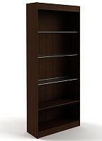 Витрина торговая широкая без дверей, задняя стенка ДВП, 850х2000х300 мм