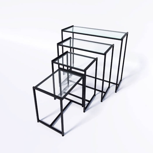 Стол демонстрационный TEVOLO для магазина, черный/прозрачный, 1050х890х450 мм фото 2