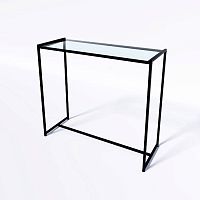 Стол демонстрационный TEVOLO для магазина, черный/прозрачный, 1050х1190х450 мм