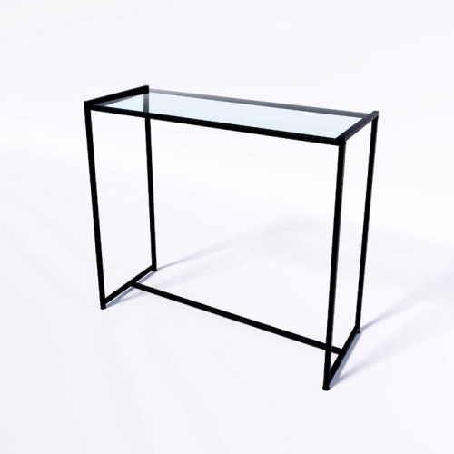 Стол демонстрационный TEVOLO для магазина, черный/прозрачный, 1050х1190х450 мм