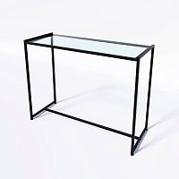 Стол демонстрационный TEVOLO для магазина, черный/прозрачный, 900х1190х450 мм