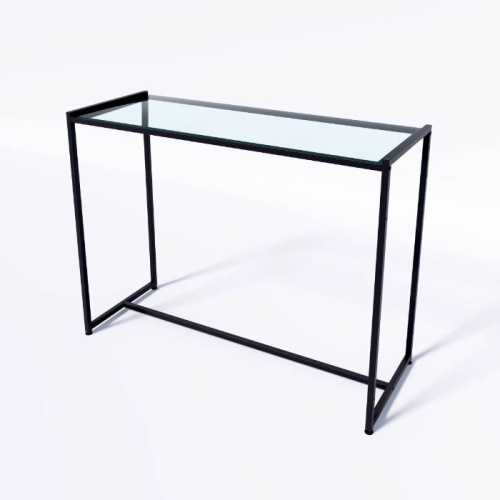Стол демонстрационный TEVOLO для магазина, черный/прозрачный, 900х1190х450 мм