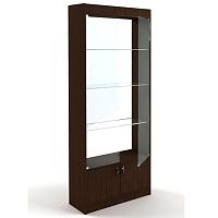 Витрина для магазина широкая, задняя стенка стекло, 850х2000х300 мм