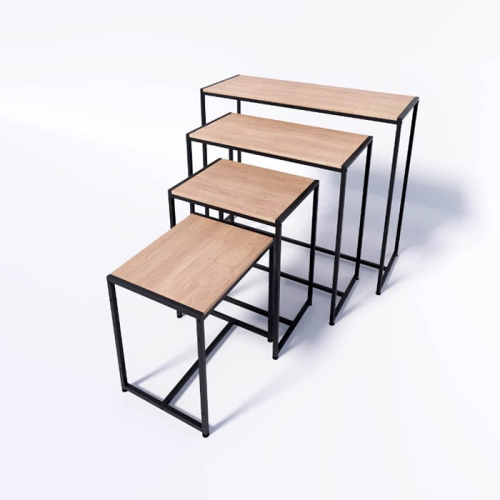 Стол демонстрационный TEVOLO для магазина, черный/дуб сонома, 600х890х450 мм фото 2