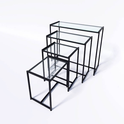 Стол демонстрационный TEVOLO для магазина, черный/прозрачный, 600х1190х450 мм фото 2