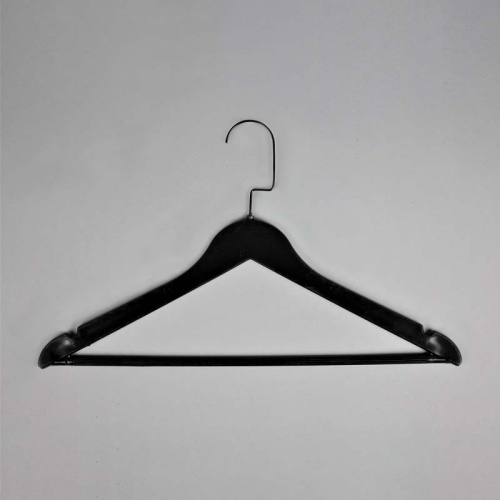 Плечики (вешалка) для одежды, черная, 435х10 мм